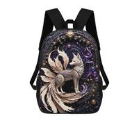 sinyumoney Galactic Fox Chronicles Sac À Dos Scolaire Pour Filles Et Garçons, Avec Poche, Sac À Dos Tendance Pour Enfants 17inch