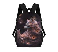 sinyumoney Galactic Fox Portrait -3 Sac À Dos Scolaire Imprimé En 3D Pour Enfants, Sac À Dos Garçon/fille, Sac De Voyage Pour Enfants 17inch