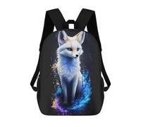 sinyumoney Galactic Fox Portrait -4 Sac À Dos Scolaire Pour Enfants Imprimé En 3D, Idéal Pour Les Voyages Et Les Lectures, Pour Les Garçons Et Les Élèves Du Primaire 17inch