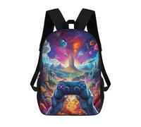 sinyumoney Galactic Gaming Adventure Sacs À Dos Scolaires Pour Garçons Et Filles, Sacs À Dos Décontractés Pour Le Sport, Sacs À Dos De Grande Capacité Pour L'école Primaire 17inch