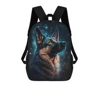sinyumoney Galactic Guardian German Shepherd Art Print -1 Sacs À Dos Pour Enfants, Sac À Dos Scolaire Imprimé En 3D Pour Enfants, Sac À Dos De Voyage, Sac À Livres Pour Enfants 17inch Sac D'école