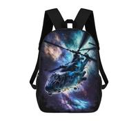 sinyumoney Galactic Helicopter Adventure -2 Sacs À Dos Pour Enfants, Sac À Dos Scolaire Imprimé En 3D Pour Enfants, Sac À Dos De Voyage, Sac À Livres Pour Enfants 17inch Sac D'école