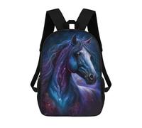 sinyumoney Galactic Horse Art Print-12 17inch Sacs À Dos Scolaires Imprimés En 3D - Sacs À Dos Tendance Pour Garçons Du Primaire Et Du Collège