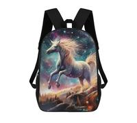 sinyumoney Galactic Horse Fantasy Sacs À Dos, Sac À Dos Enfant, Sac D'école, Sac À Dos De Voyage Imprimé En 3D, Accessoire De Mode, Sac À Dos Imperméable Pour Enfants 17inch