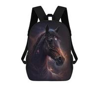 sinyumoney Galactic Horse Portrait -3 17inch Sacs À Dos Scolaires Imprimés En 3D - Sacs À Dos Tendance Pour Garçons Du Primaire Et Du Collège