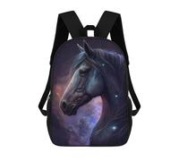 sinyumoney Galactic Horse Portrait-6 Sac À Dos Scolaire Imprimé En 3D, Sac À Dos Tendance Pour Enfants, Sac À Dos Pour Garçons, Élèves Du Collège 17inch