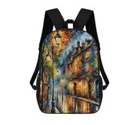 sinyumoney Galactic Impact Sac à dos décontracté Sac à dos d'école pour filles garçons High College Adolescents Sac à dos Hommes Femmes Voyage Ordinateur Portable Sac à dos College Bookbag, Il pleut