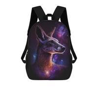 sinyumoney Galactic Kangaroo Portrait Sac À Dos Scolaire Pour Enfants, 43 Cm (17 Pouces), Imprimé En 3D, Pour Garçons, Élèves Du Primaire Et Du Collège