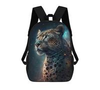 sinyumoney Galactic Leopard Majesty -2 Sac À Dos Scolaire Pour Enfants, Grand Sac À Dos 3D, Cadeau Pour Enfants 17inch