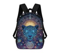 sinyumoney Galactic Leopard Mandala Art Print Sacs À Dos 17 Pouces Pour Enfants, Sacs D'école Imprimés En 3D Pour Élèves Du Primaire Et Du Collège, Garçons Et Filles