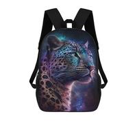 sinyumoney Galactic Leopard Portrait -1 Sacs À Dos Tendance Imprimés En 3D 17inch Sac D'école Décontracté Pour Enfants, Garçons, Élèves Du Primaire Et Du Collège