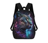 sinyumoney Galactic Leopard Portrait-11 17inch Sac À Dos Scolaire Imprimé En 3D Pour Enfants, Style Décontracté Et Tendance, Idéal Pour Les Voyages Et Les Études.