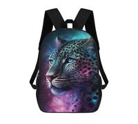sinyumoney Galactic Leopard Portrait -3 Sacs À Dos Pour Enfants, Sac À Dos Scolaire Imprimé En 3D Pour Enfants, Sac À Dos De Voyage, Sac À Livres Pour Enfants 17inch Sac D'école
