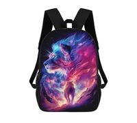 sinyumoney Galactic Lion Art Print Sacs À Dos Tendance Imprimés En 3D 17inch Sac D'école Décontracté Pour Enfants, Garçons, Élèves Du Primaire Et Du Collège