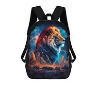 sinyumoney Galactic Lion Majesty -12 Sac À Dos Scolaire Imprimé En 3D Pour Enfants, Sac À Dos De Voyage Tendance Et Décontracté Pour Écoliers 17inch