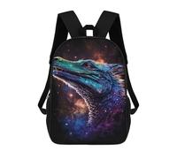 sinyumoney Galactic Lizard Art Print-2 Sacs À Dos Pour Enfants 17inch Sac À Dos Scolaire, Sac D'école Imprimé En 3D Pour Garçons, Élèves Du Primaire Et Du Collège