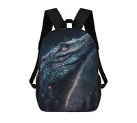 sinyumoney Galactic Lizard Head Sacs À Dos Imprimés En 3D Pour Enfants 17inch Sacs À Dos Tendance Et Décontractés Pour La Journée, Sacs De Voyage, Sacs À Dos D'extérieur Pour Garçons Et Filles