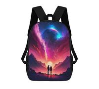 sinyumoney Galactic Love Couple Sac À Dos Imprimé En 3D Pour Enfants, Sac D'école Grande Capacité, Sac De Voyage, Sac À Livres, Sac À Dos Scolaire Pour Enfants 17inch