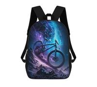 sinyumoney Galactic Mountain Bike Adventure -1 Sacs À Dos Pour Enfants, Sac À Dos Scolaire Imprimé En 3D Pour Enfants, Sac À Dos De Voyage, Sac À Livres Pour Enfants 17inch Sac D'école