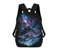 sinyumoney Galactic Mountain Landscape -2 Sacs À Dos Scolaires Pour Garçons Et Filles, Sacs À Dos Décontractés Pour Le Sport, Sacs À Dos De Grande Capacité Pour L'école Primaire 17inch