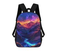sinyumoney Galactic Mountain Range 17inch Sacs À Dos Scolaires Imprimés En 3D - Sacs À Dos Tendance Pour Garçons Du Primaire Et Du Collège