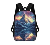 sinyumoney Galactic Mountain Reflections -1 Sac À Dos Enfant, Sac D'école, Sac À Dos Imprimé 3D Avec Motif De Dessin Animé, Grande Capacité, Pour Garçons Et Filles 17inch