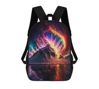 sinyumoney Galactic Mountain Reflections Sac À Dos Scolaire Pour Enfants, Imprimé En 3D, Sac À Dos Tendance Pour Garçons, Élèves Du Primaire Et Du Collège 17inch