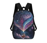 sinyumoney Galactic Mushroom Forest Sac à Dos Impression 3D Sac Enfant École primaire Sac à Dos de Jour Sac d'école Léger pour Enfants Filles Garçons Maternelle Sac à Déjeuner, Ballon Enchanted Sky