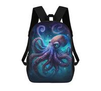 sinyumoney Galactic Octopus Art Print -1 Sac À Dos Scolaire Imprimé En 3D, Sac À Dos Tendance Pour Enfants, Sac À Dos Pour Garçons, Élèves Du Collège 17inch