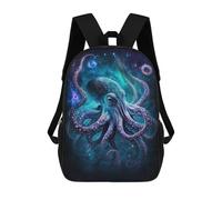sinyumoney Galactic Octopus Art Print -2 Sacs À Dos Pour Enfants 17inch Sac À Dos Scolaire, Sac D'école Imprimé En 3D Pour Garçons, Élèves Du Primaire Et Du Collège