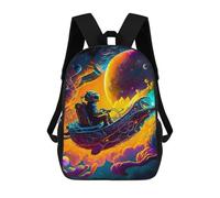 sinyumoney Galactic Odyssey Astronaut's Journey Sac À Dos Imprimé Pour Enfants, Sac D'école, Sac De Voyage Pour Adultes Et Enfants 17inch