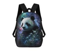 sinyumoney Galactic Panda with Flowers -4 17inch Sac À Dos Scolaire Imprimé En 3D Pour Enfants, Style Décontracté Et Tendance, Idéal Pour Les Voyages Et Les Études.