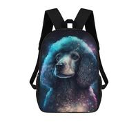 sinyumoney Galactic Poodle Art Print 17inch Sac À Dos Scolaire Imprimé En 3D Pour Enfants, Style Décontracté Et Tendance, Idéal Pour Les Voyages Et Les Études.