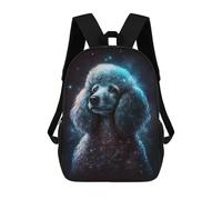 sinyumoney Galactic Poodle Portrait -5 Sac À Dos Scolaire Imprimé En 3D Pour Enfants, Sac À Dos De Voyage, Sac Tendance Et Décontracté Pour Écoliers 17inch