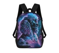 sinyumoney Galactic Poodle Portrait Sac À Dos Imprimé Pour Enfants, Sac D'école, Sac De Voyage Pour Adultes Et Enfants 17inch