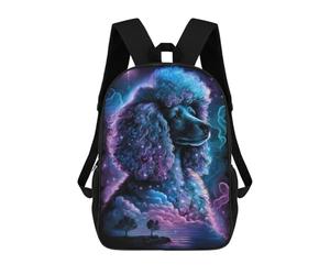sinyumoney Galactic Poodle Portrait Sac À Dos Imprimé Pour Enfants, Sac D'école, Sac De Voyage Pour Adultes Et Enfants 17inch