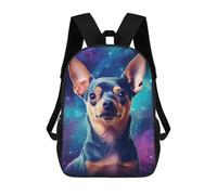 sinyumoney Galactic Pup Portrait -3 Sac À Dos Imprimé En 3D, Sac D'école Décontracté Et Tendance Pour Enfants, Sac D'école Pour Garçons, Collégiens 17inch