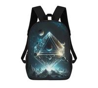 sinyumoney Galactic Pyramid Sac À Dos Scolaire Imprimé En 3D Pour Enfants, Sac À Dos Garçon/fille, Sac De Voyage Pour Enfants 17inch