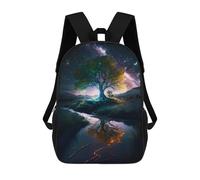 sinyumoney Galactic Reflections A Cosmic Landscape Sac À Dos Enfant, Cartable Imprimé En 3D Pour Garçons Et Adolescents 17inch