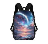 sinyumoney Galactic Reflections Celestial Landscape -1 Sacs À Dos Décontractés Pour Enfants, Sacs D'école Pour Adolescents, Filles Et Garçons, Sacs À Dos Pour Livres 17inch