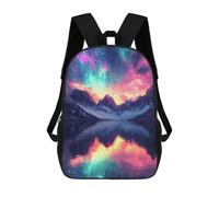 sinyumoney Galactic Reflections in Mountains Sac À Dos Imprimé 3D Pour Enfants, Sac À Dos Léger Pour Écoliers Et Écoliers, Sac À Goûter Pour La Crèche 17inch