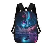 sinyumoney Galactic Reflections Sac À Dos Scolaire Pour Enfants, Sac À Dos De Voyage Décontracté, Grand Sac À Dos Pour Garçons Et Filles 17inch