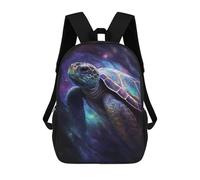 sinyumoney Galactic Sea Turtle Art Print Sac À Dos Scolaire Pour Enfants, 43 Cm (17 Pouces), Imprimé En 3D, Pour Garçons, Élèves Du Primaire Et Du Collège