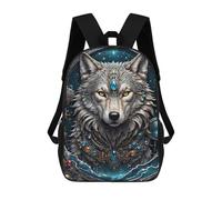 sinyumoney Galactic Shaman Wolf Sacs À Dos Scolaires Pour Enfants, Sac D'école Imprimé En 3D Pour Garçons, Élèves Du Primaire Et Du Collège 17inch
