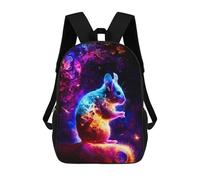 sinyumoney Galactic Squirrel Artwork Sac À Dos Scolaire Imprimé En 3D Pour Enfants, Sac À Dos Garçon/fille, Sac De Voyage Pour Enfants 17inch