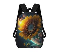 sinyumoney Galactic Sunflower Bloom Sac À Dos Scolaire Imprimé En 3D, Sac À Dos Tendance Pour Enfants, Sac À Dos Pour Garçons, Élèves Du Collège 17inch