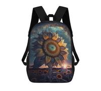 sinyumoney Galactic Sunflower Sac À Dos Imprimé Pour Enfants, Sac D'école, Sac De Voyage Pour Adultes Et Enfants 17inch