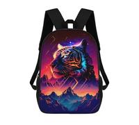 sinyumoney Galactic Tiger Majesty -1 Sacs À Dos Décontractés Pour Enfants, Sacs D'école Pour Adolescents, Filles Et Garçons, Sacs À Dos Pour Livres 17inch