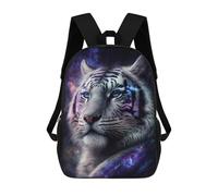 sinyumoney Galactic Tiger Portrait -11 Sac À Dos Imprimé En 3D, Sac D'école Décontracté Et Tendance Pour Enfants, Sac D'école Pour Garçons, Collégiens 17inch