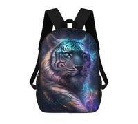 sinyumoney Galactic Tiger Portrait -2 Sacs À Dos Pour Enfants, Cartables 3D Personnalisés Pour Garçons Et Filles, Grands Sacs À Dos Scolaires Décontractés 17inch